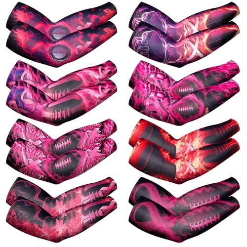 Ceenna - 8 pares de fundas para brazo de concienciación sobre el cáncer de...