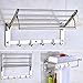 WWWANG Argento in Acciaio Inox con Montaggio a Parete Bagno tovagliolo della cremagliera di tovagliolo mensola del tovagliolo Holder Hotel Holder ferroviaria ripiano con 6 Ganci Opslag (Size : 60CM)
