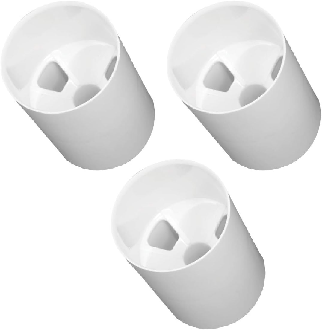(3) USGA/PGA Plastic Regulation Size 6" Golf Cup for Putting Green (Bright White) (3 Pack)