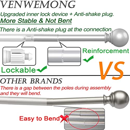 Venwemong Bastone per tenda con finali tondi