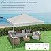 Imagen de Outsunny Toldo de Pérgola de Recambio 3x3 m Techo de Repuesto para Carpa Plegable de Jardín de Tela Oxford 210D con 8 Orificios de Drenaje y Doble Ventilación Protección UV 50+ Solo TOLDO Blanco