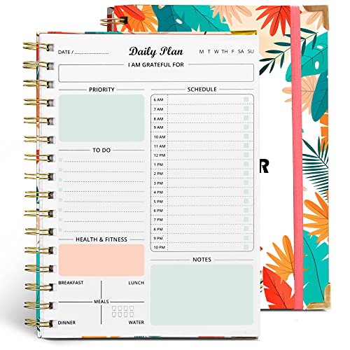 Teremon Daily Planner 2023 - Undated To-Do List Notebook For Men & Women- - 100 Gsm Paper Agenda 2023 Daily Planner - Perfect Appointment Book With 140 Pages (8.5 X 6.7 Inches) #TOP12
