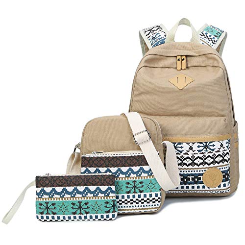 Preisvergleich Produktbild JIELANGSHI Umhängetaschen Kinder Schulmädchen Rucksack (Khaki)