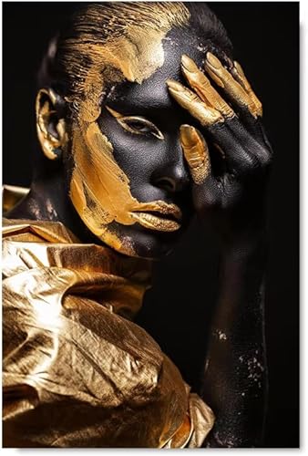 Affiche murale moderne noire et or pour salon chic chic - 6