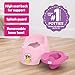 Bright Starts Disney Princess Full Comfort Potty Training Toilet, Easy Clean Removable Bowl, Splash Guard, High Back for Comfort & Stability, Toddlers up to 50 lbs