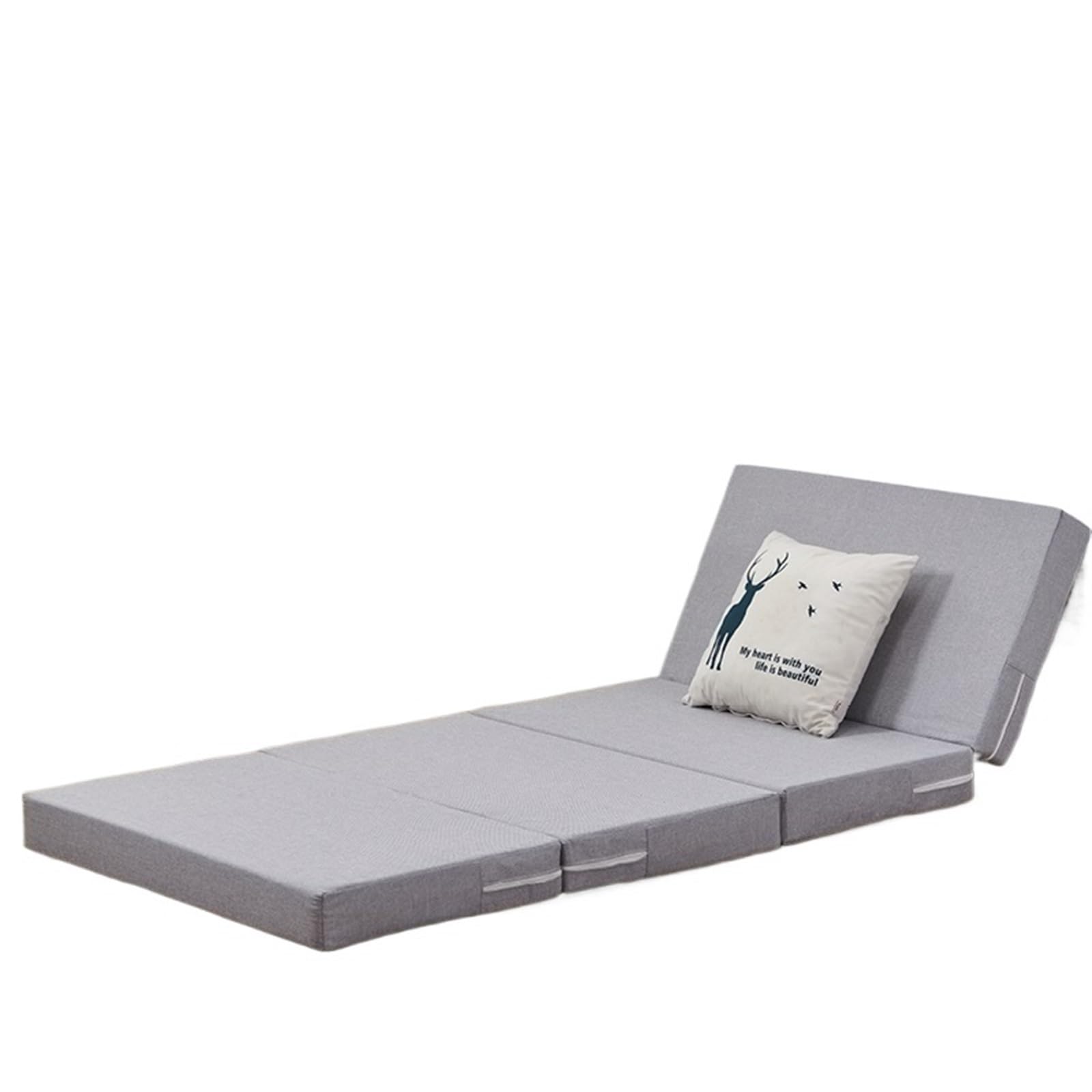 Materasso da pavimento spesso 8 cm in memory foam, 80 x 200 cm, verde, pieghevole, per ufficio, pause pranzo, pisolini per studenti, copertura rimovibile, comoda soluzione per dormire