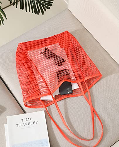 Image of Iioscre Mesh Beach Tote Bags for Womens,Large Causal Beach Hobo Bags for Beach Swimming Pools Beach Essentials