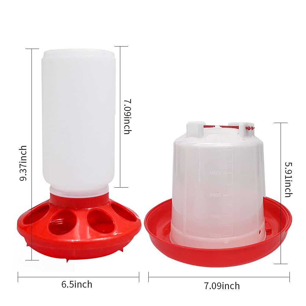 Chicken Water Fountain 2 Gallon Automatic Chicken Waterer - Float ...