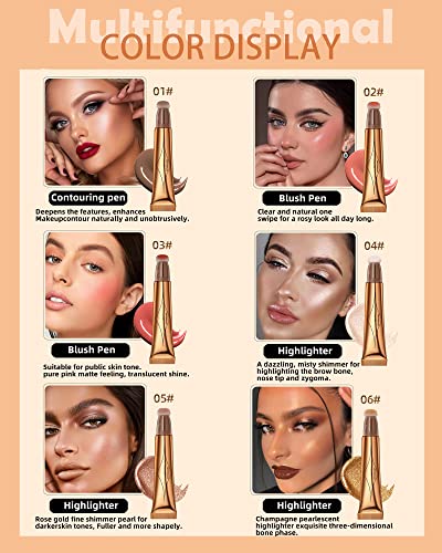 Liquid Bronzer Contour Beauty Wand, Face Concealer Pen With Soft Cushion Applicator, Smooth Cream Matte Finish Liquid Contour Stick, Blendable Long Lasting Waterproof Body Face Contouring Makeup-01 #TOP5