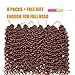 Gogo Curl 18 Inch 8 Packs Curly Crochet Hair for Black Women Ginger Copper Color Wavy Beach Curls Water Wave Go Go Crotchet Hair Synthetic Curly Braiding Hair Extensions(18inch 8pack, #350)