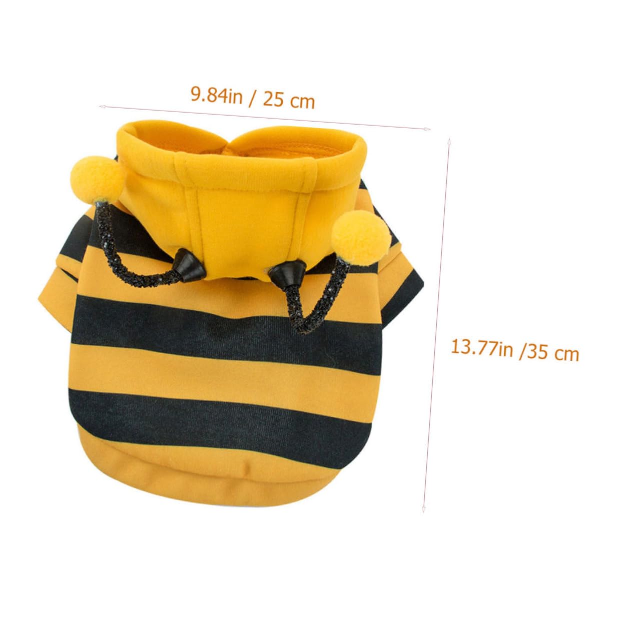 Sosoport Adorable Fleece Dog Coat Small Dog Outfits for Female Bee-Themed Costume Winter Warmth