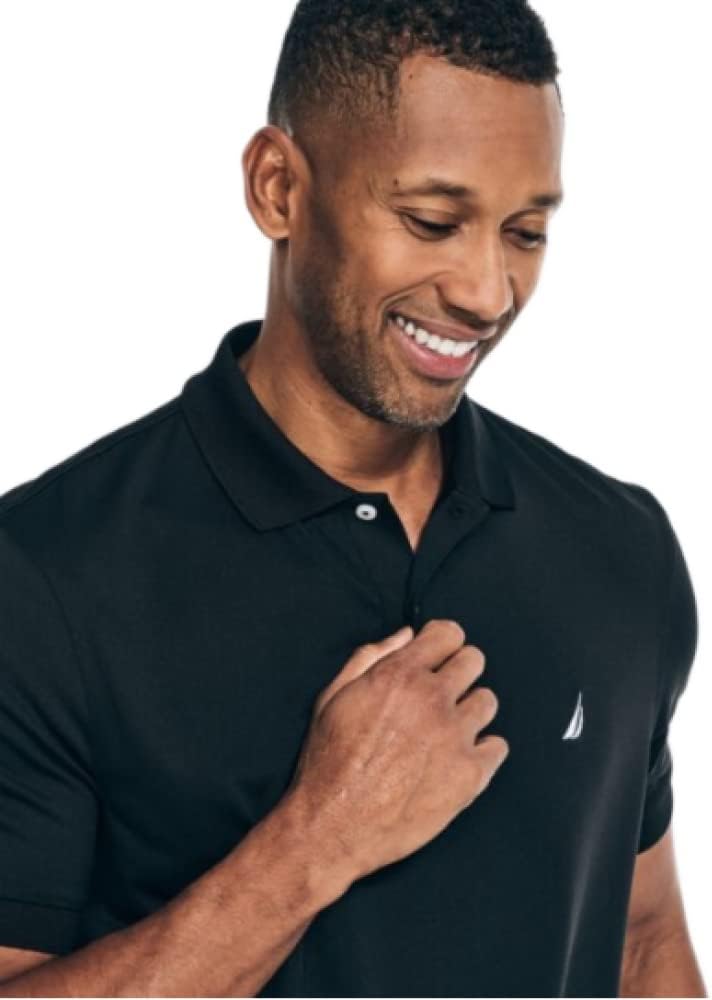 Nautica Navtech Classic Fit Men's Polo Shirt (S, Black) - Image 2