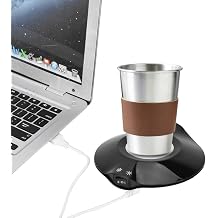 USB Cold and Hot Coasters, 2 in 1 Beverage Warmer and Drink Cooler,3C- 65 C USB Heating and Cooling Mat Coffee Tea Beverage Cans Cooler & Warmer Heater Chilling CoastersBlack