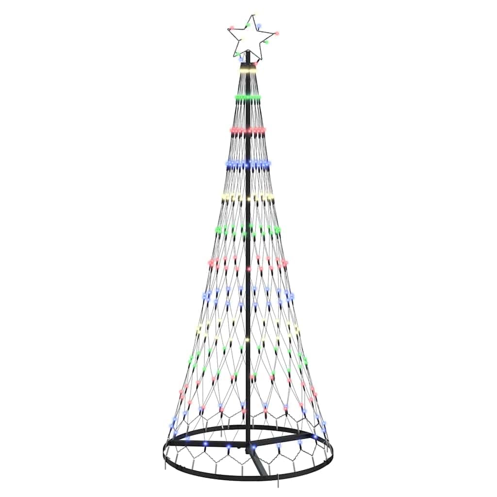 Choinka LED wielokolorowa, 71 x 71 x 184,5 cm, metalowa, ze stojakiem, 8 trybów świecenia, do użytku wewnątrz i na zewnątrz