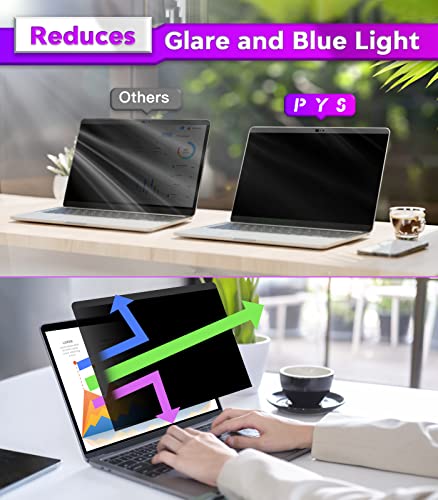 Image of PYS Privacy Screen for MacBook Pro 13.3 Inch Laptop (2016-2022 M1 /M2) - Magnetic Anti-Spy Security Filter with Webcam Cover Slider, Easy On /Off & Touch Bar Compatibility for MacBook Pro 13 inch Laptops