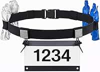 Cinto Porta Número de Corrida com Porta Acessório, Ajustável e Leve, Ideal para Maratona, Caminhada e Trail Running