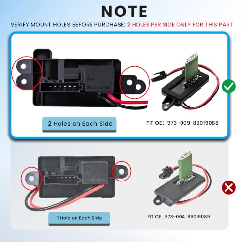 Image of PANNUOSCS Blower Motor Resistor 89019088 Fit for Chevy Silverado GMC Sierra