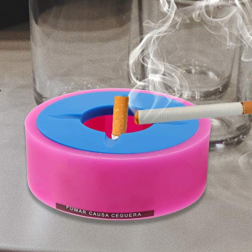 Cinzeiro de silicone durável com tampa, cinzeiro para cigarros à prova de poeira, hotel para escritó