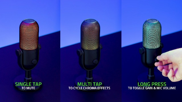 Razer Seiren V3 Chroma - RGB USB Microphone with Tap-to-Mute