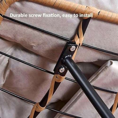 Patio Leisure Rocking Chairs，Padded Rocking Chair - Oversized Adult Lounge Balcony Steel Frame Patio, Garden and Living Room OutdoorIndoor Comfort Office Chair