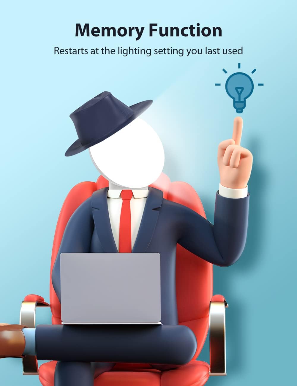 Light Therapy Lamp, Sympa Bright White LED Therapy Light with UV-Free 10,000 Lux, Touch Control, 20% - 100% Adjustable Brightness, Large Light Surface, Memory Function, Compact Size for Home Office : Health & Household