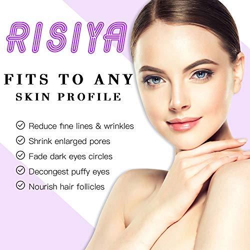 Risiya High Frequency Facial Machine, Portable Handheld Skin Therapy Wand - Skin Tightening - Wrinkle Reducing - Dark Circles - Puffy Eyes Beauty Skin Care Tool
