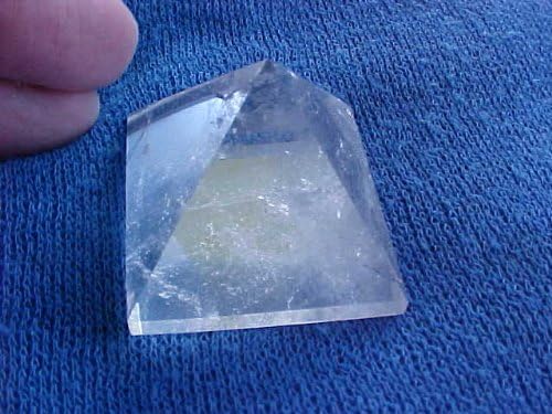 Gemqz C4416 Clear Quartz Carved Pyramid Brazil !!!
