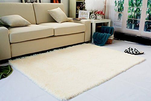 Igirls Shaggy Daughter's Room!ultra Soft Area Rugs Living Room Carpet Bedroom Rug Princess Girls Rugs Home Decorator Floor Blanket (White)