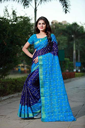 Image of Sidhidata Women's Printed Art Silk Saree With Blouse Piece (Free Size)