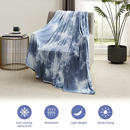 Topcee Cooling Throw Blanket for Hot Sleepers,Arc-Chill Q-Max >0.5 Cool Fiber,100% Oeko-Tex Certified Lightweight Summer Cool Blanket for Travel/Outdoor Ultra Cold Breathable,50''x70''
