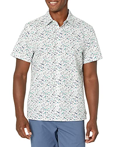 Chemise imprimé floral Perry Ellis haut de gamme en coton extensible premium