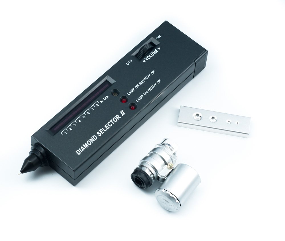 Testeur Portable de Pierres Fines QUMOX Diamond Selector II V2 + loupe LED X60