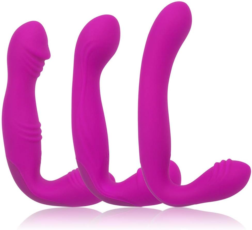 Consolador Sin Tirantes Vibrador Doble Correas Lesbianas ...