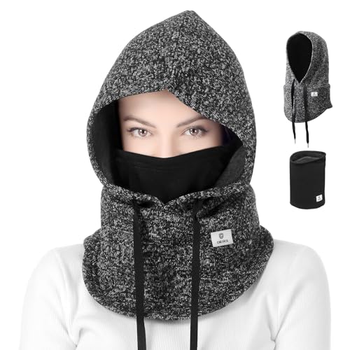 Balaclava Winter Hat Facial Neck Warmer Mask, Sporty Street Fashion Skiing (Gray)