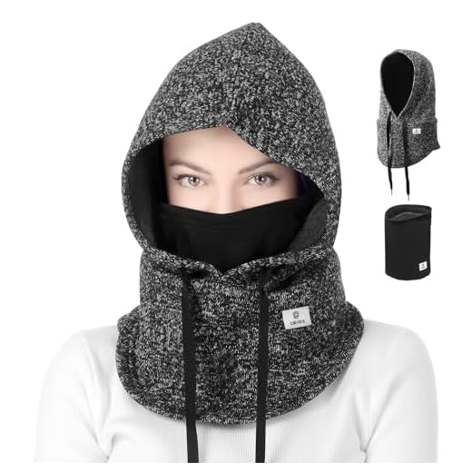 Balaclava Winter Hat Facial Neck Warmer Mask, Sporty Street Fashion Skiing (Gray)