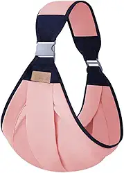 Sling Carregador Bebê Ergonômetro Compacto Leve Ajustável (Rosa)