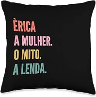 Vista 1 de Funny Portuguese First Name Design - Èrica Throw Pillow