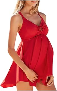 Trajes De BañO Mujer 2024 Playa Mujer Conjunto de Dos Piezas de Falda de Traje de baño de Maternidad con Correa de Color sólido para Mujer Embarazada Bikinis Tanga Ropa BañO Mujer