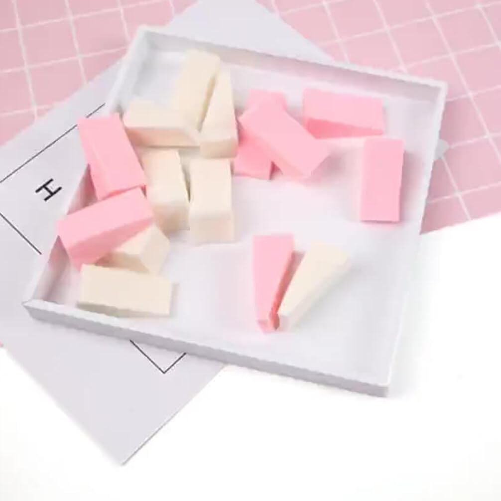 FRCOLOR Geometrical Powder Puff Small Makeup Sponge Foundation Applicator for Liquid and Powder Durable Soft for Home and Salon Use 1.96X0.78X0.78 Inch - Image 6