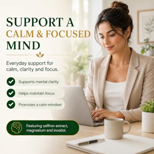Zafira Organics Recovery Foundation Capsules, Saffron Extract Supplement with L-Theanine, Myo-Inositol, Magnesium Bisglycinate & Ginger for Mood, Focus & Daily Wellness Support, 60 Capsules - Image 2