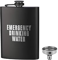 Vista 1 de Agua potable de emergencia, JXS - Frasco de cadera de acero inoxidable 188#304 de 8 onzas para licor, a prueba de fugas con embudo de regalo