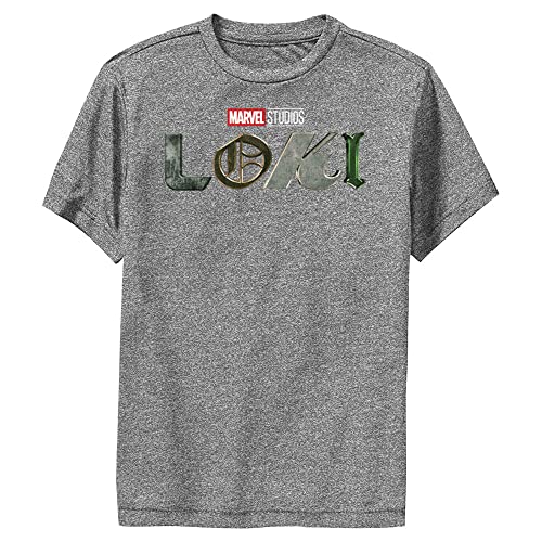 T-shirt Loki Marvel garçon gris anthracite idéal pour le collège en taille M