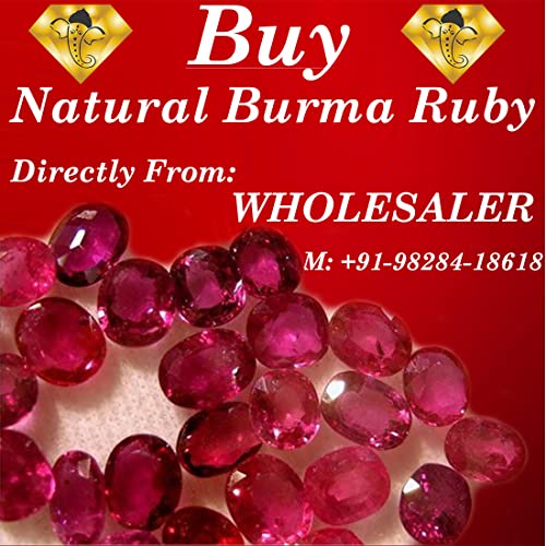 Image of Super Burma Ruby Stone Certified 5.00 Ratti with Lab Certified Card & Guarantee Card {Natural Red Ruby Online /manikya Gemstone