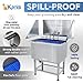 KANIS Professional Dog Washing Station - 304 Stainless Steel Pet Wash Sink & Grooming Bathtub w/Shower, Floor Grates and Storage for Large, Medium & Small Pets (32