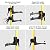 Huepar Mounting Clamp with 1/4"-20 Male Thread and 5/8"-11 Thread Adapter for Telescoping Pole for Rotary and Line Laser Levels, Adjustable Bracket LP36-S