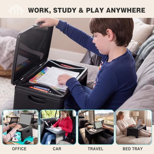 Bureau pliable lot de 6 multicolores table ordinateur portable lit devoirs - 6