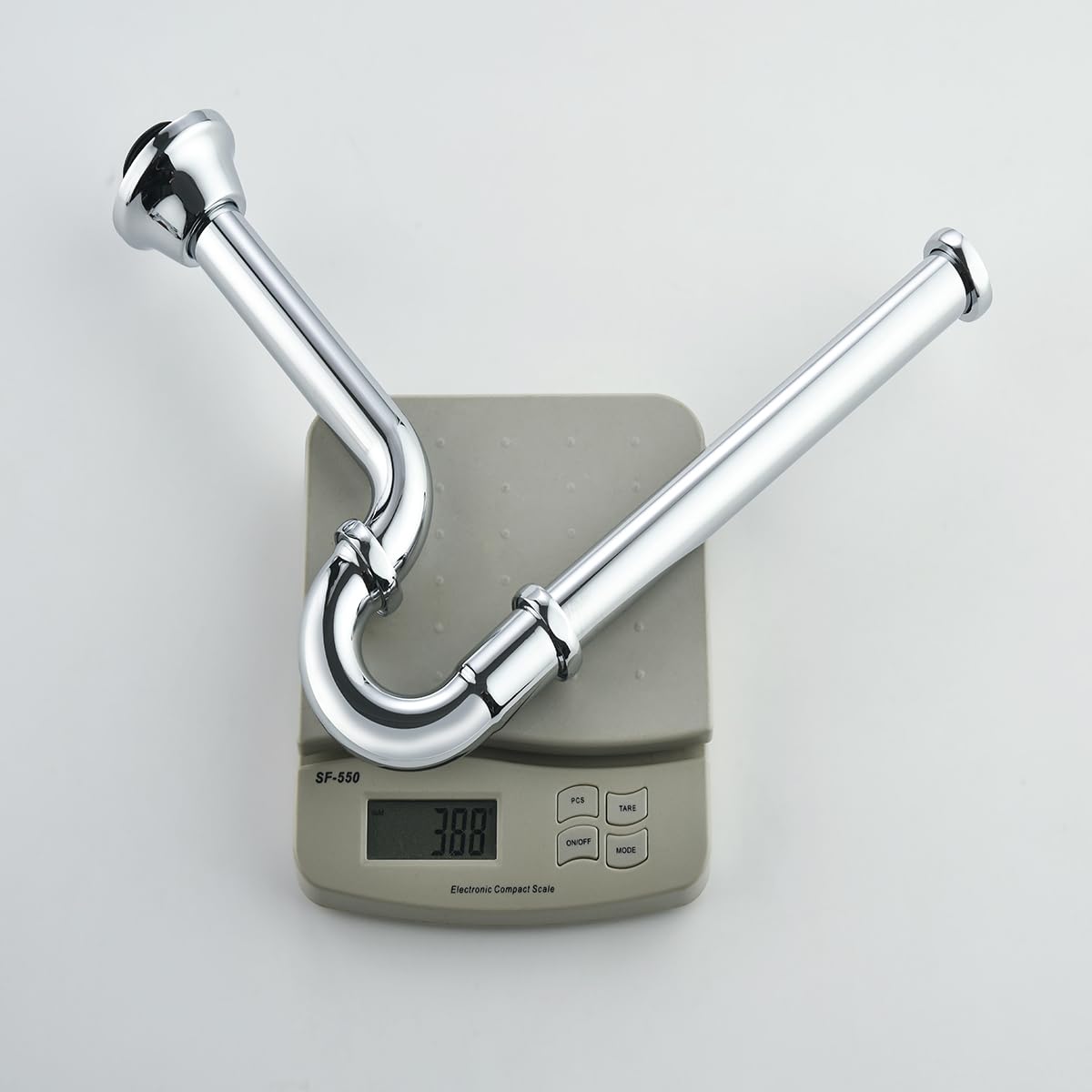 Sifón de latón cromado en forma de U para botella, 1 1/4 para lavabo de baño, altura ajustable, SE83555C-L