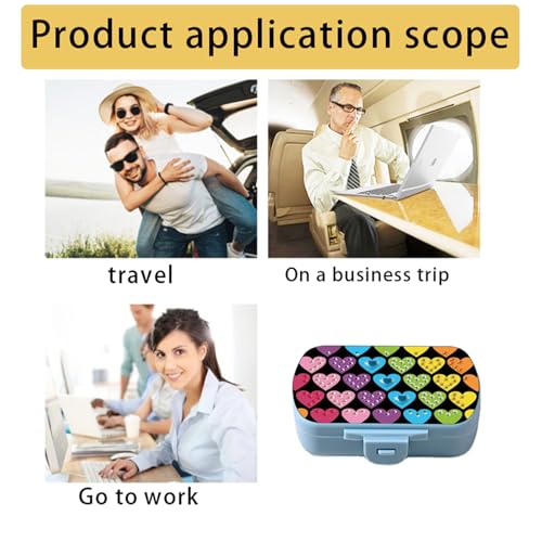 Image of ARTopet Diamond Art Painting Mini Storage Box with 6-Grid Creative Design Compact Portable Small Case for Purse Travel Daily (Heart)
