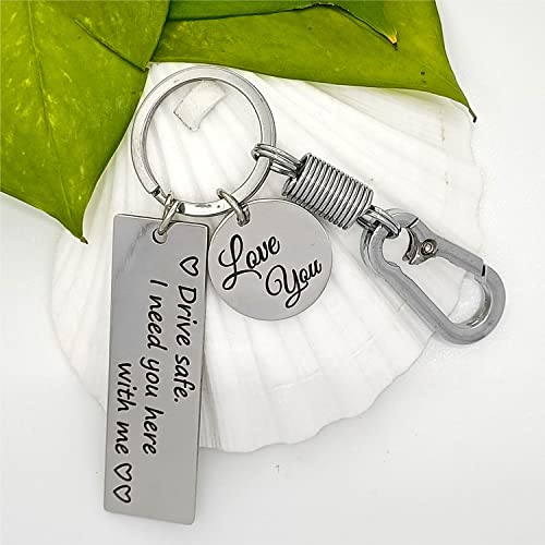Image of Customize Personalized Laser engraved Drive Safe Keychain Gifts for Husband Dad Boyfriend Valentines Day Father's day Birthday