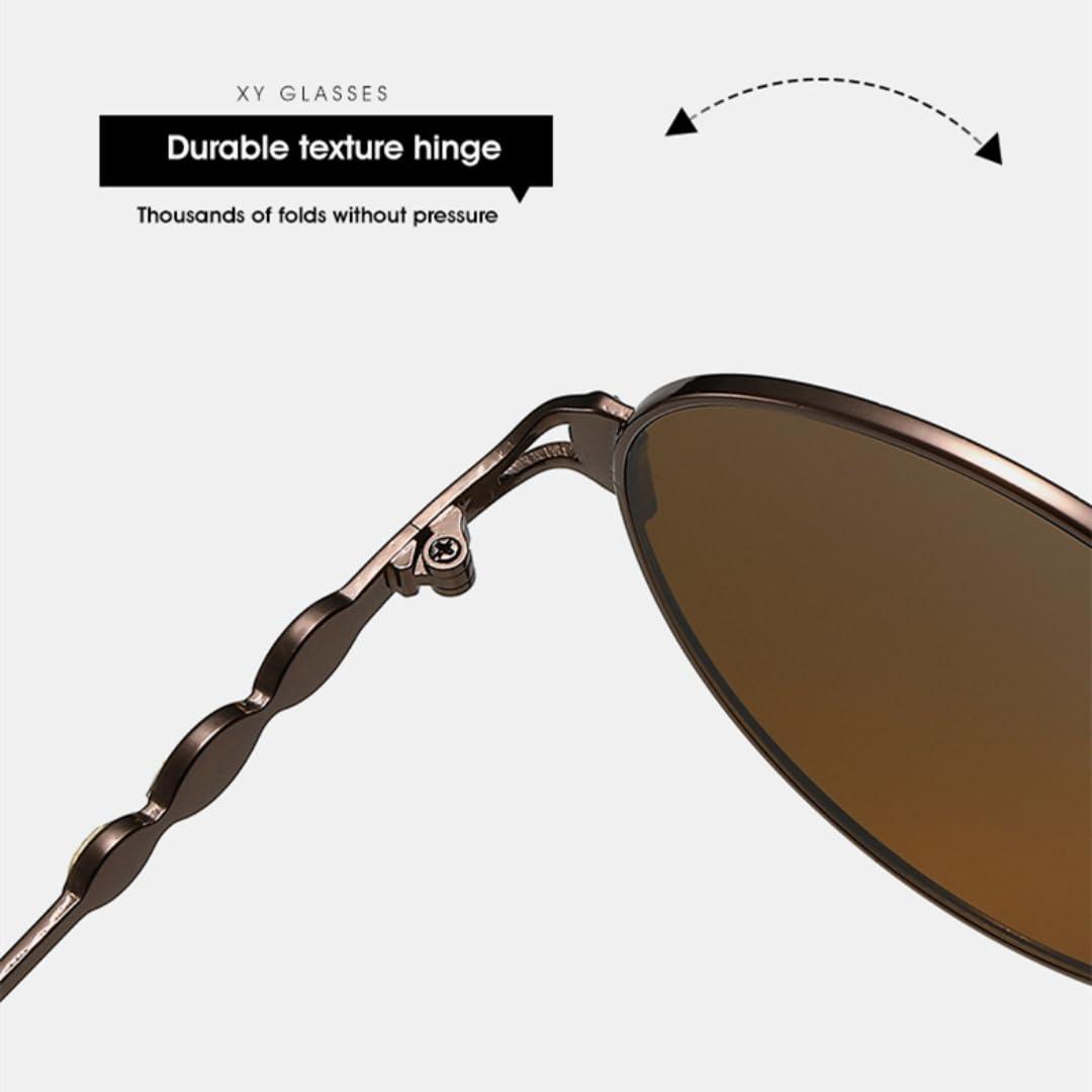 Occhiali da sole rotondi alla moda, montatura in metallo unisex